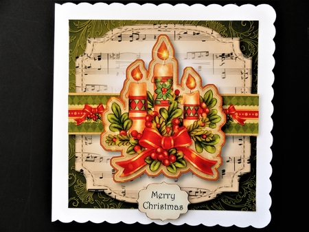 Sheet Music Vintage Christmas - Candles by Valerie Spowart