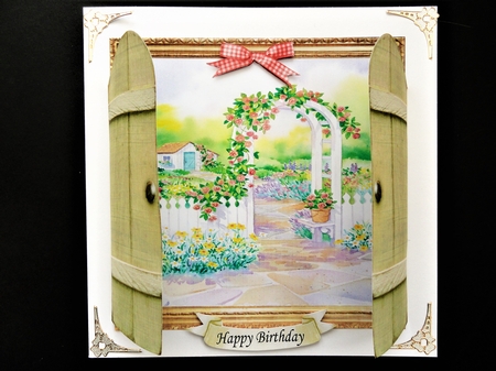 INSIDE THE GARDEN GATES UNISEX MULTI USE GET WELL BIRTHDAY ETC 6x6 by Valerie Spowart