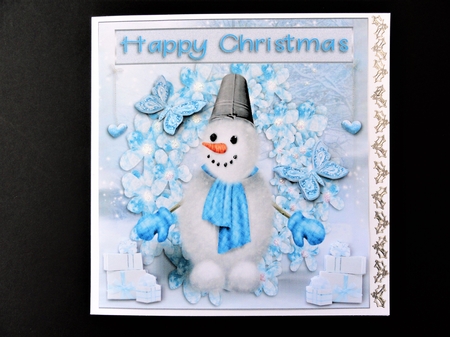 Cute Christmas snowman  by Valerie Spowart