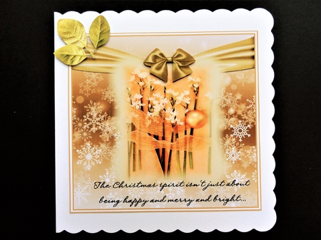 HEARTFELT CHRISTMAS WISHES BEAUTIFUL VERSES CONCEPT 6X6 CARD by Valerie Spowart