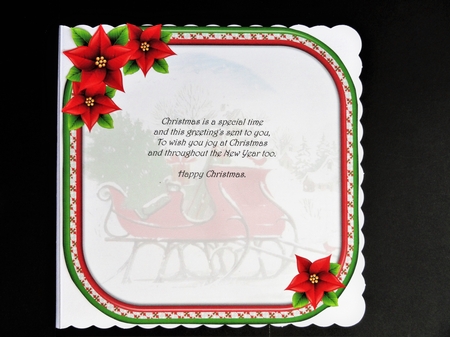 JJ CHRISTMAS SLEIGH 8X8 INSERT BLANK by Valerie Spowart
