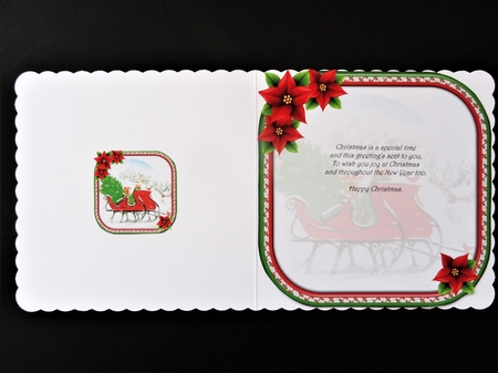 JJ CHRISTMAS SLEIGH 8X8 INSERT BLANK by Valerie Spowart