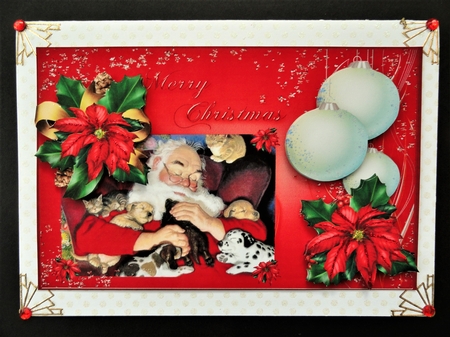 Santa Napping with his Furry Friends by Valerie Spowart