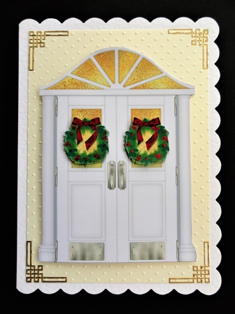 Christmas Door Shaped Card by Valerie Spowart
