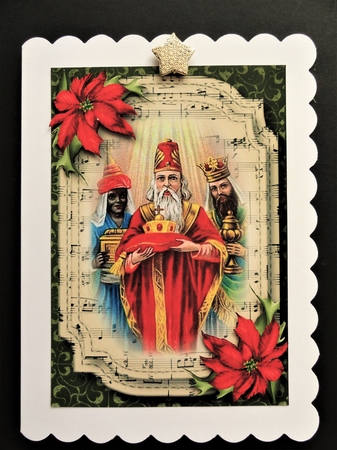 Sheet Music Christmas - We Three Kings A5 by Valerie Spowart