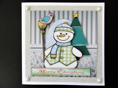 Christmas Snowman by Valerie Spowart