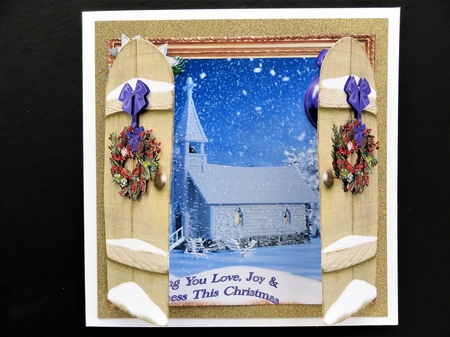 6x6 THROUGH GARDEN GATES CHRISTMAS CHAPEL by Valerie Spowart