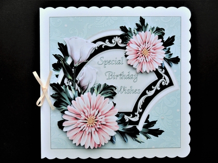 8x8 summer flowers with art deco frame mini kit by Valerie Spowart