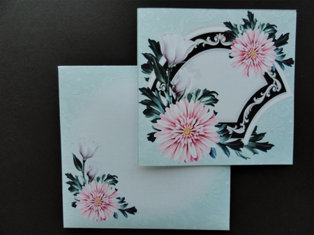 8x8 summer flowers with art deco frame mini kit by Valerie Spowart