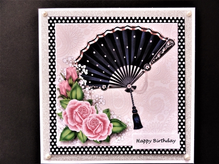 Fan & Roses  by Valerie Spowart
