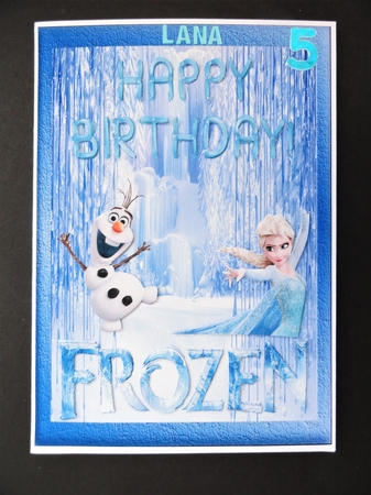 Frozen Birthday Card by Valerie Spowart