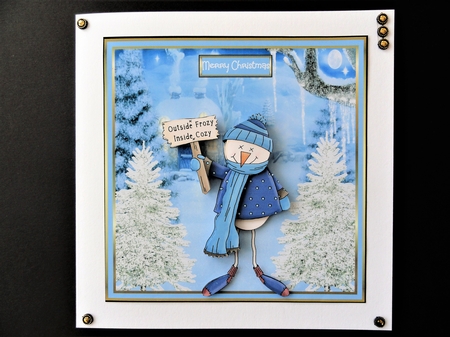 Frozy snowman by Valerie Spowart