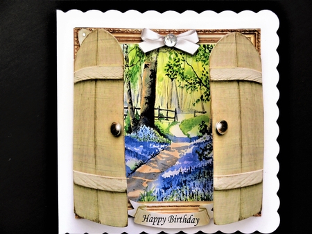 6x6 THROUGH THE GARDEN BLUEBELL WOOD GATES MULTI USE GET WELL BIRTHDAY ETC 6x6 UNISEX 4 by Valerie Spowart