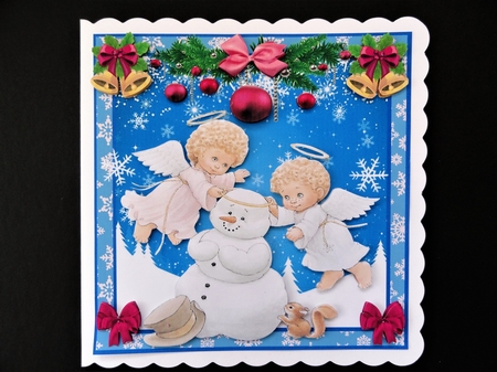 Angels Blue Christmas 1 by Valerie Spowart
