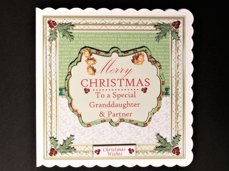 Merry Christmas To a Special Granddaughter & Partner Vintage Topper by Valerie Spowart