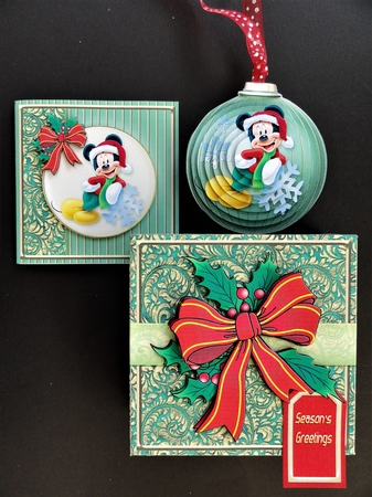 3D Bauble Card And Gift Box Mickey Kit 3 by Valerie Spowart