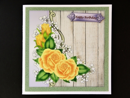 Card Topper Pretty Roses by Valerie Spowart