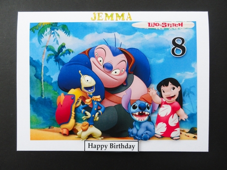 Lilo and Stitch A5 Quick Card by Valerie Spowart