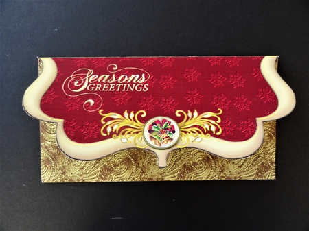 Red Gold Christmas Voucher 2 by Valerie Spowart