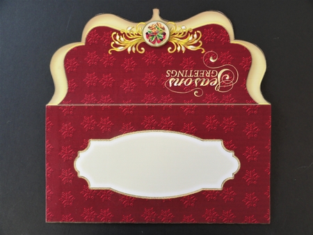 Red Gold Christmas Voucher 2 by Valerie Spowart