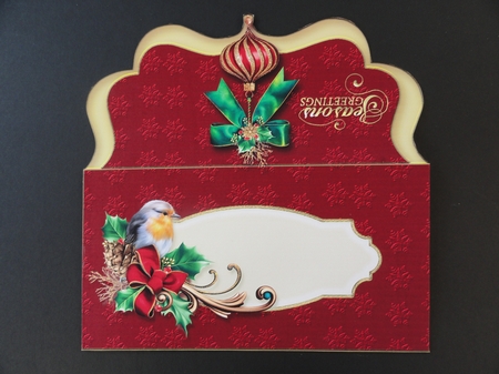 Red Gold Voucher Christmas Decor 5  by Valerie Spowart