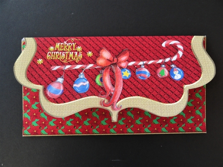 Red Gold Voucher Christmas Decor 6  by Valerie Spowart