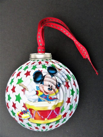3D Bauble Card And Gift Box The Drummer Mouse by Valerie Spowart