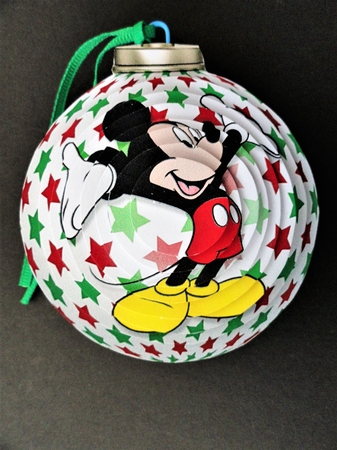 3D Bauble Card And Gift Box Mickeys Xmas Cheer by Valerie Spowart