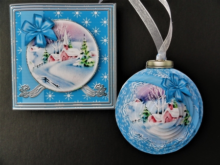 3D Bauble Card And Gift Box Christmas Church Kit.5 by Valerie Spowart