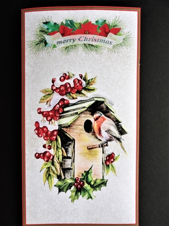 Christmas robin money wallet. by Valerie Spowart