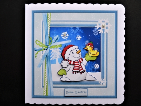 snowman and duck by Valerie Spowart