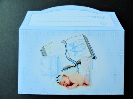 8x8 sweet angel boy Christening day mini kit by Valerie Spowart