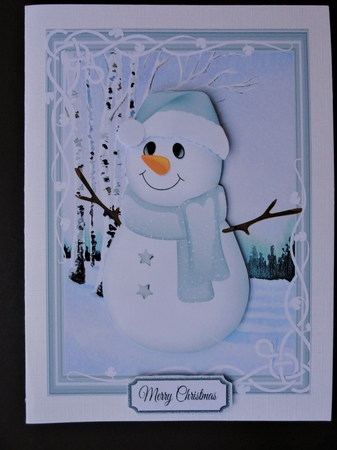 Adorable Silver Snowman by Valerie Spowart