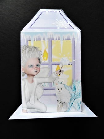 CHRISTMAS LANTERN - Gift, Box, Tree Decoration & Tea-light Holder - Frost Fairy by Valerie Spowart
