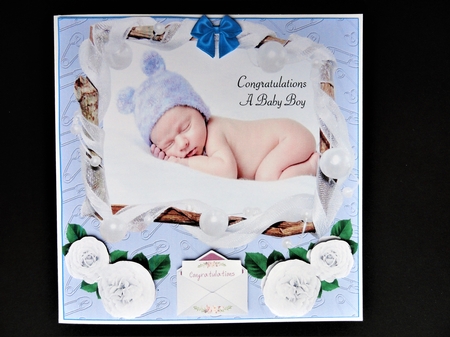 NEW BABY BOY BASKET FULL OF BABY by Valerie Spowart