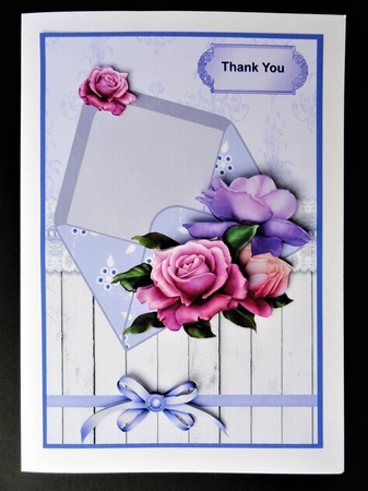 Envelope of flowers lavender by Valerie Spowart