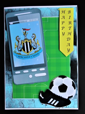 Football Phone Card for Newcastle Fan by Valerie Spowart