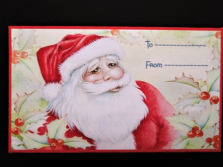 Santa money wallet by Valerie Spowart
