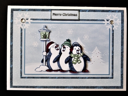 Penguin trio by Valerie Spowart