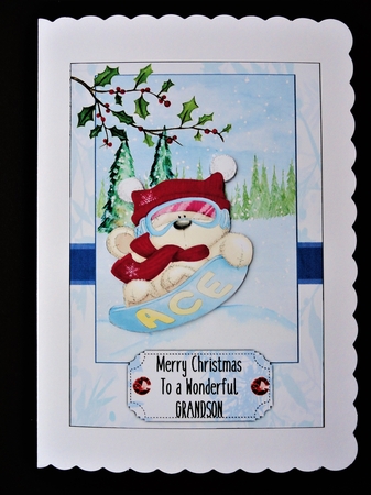 Merry Christmas Grandson by Valerie Spowart