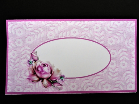 A Simple Rose Money/Voucher Wallet/Pocket/Envelope - Pink by Valerie Spowart