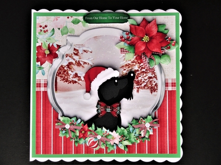 Christmas Scottie Dog Card Mini Kit & Decoupage by Valerie Spowart