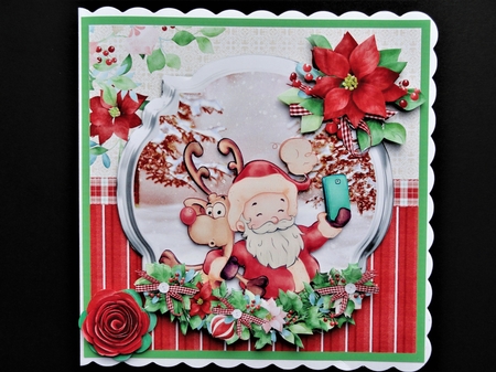 Santa Selfie Card Mini Kit & Decoupage by Valerie Spowart