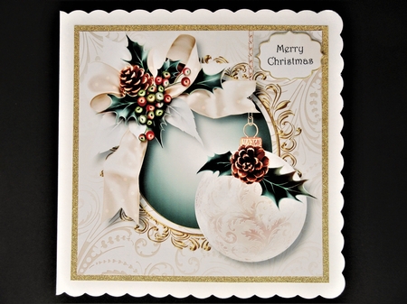 White Christmas - Bauble 8x8 by Valerie Spowart