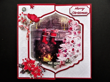 Christmas by the Fireside Offset Front Card Mini Kit by Valerie Spowart