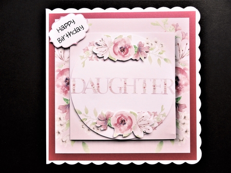 Daughter - 7x7 Square Pink Florals by Valerie Spowart