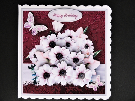 Winter Posy - Decoupage Card Mini Kit by Valerie Spowart