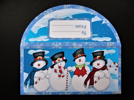 Snowmen Money Wallet by Valerie Spowart