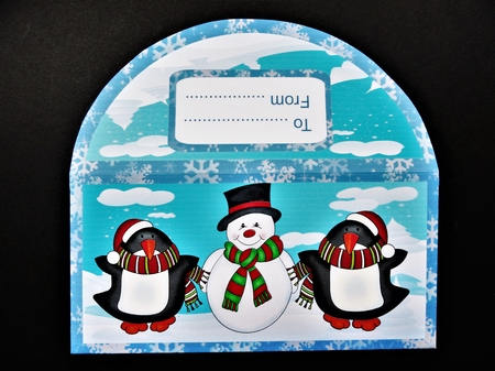 Penguins & Snowmen Money Wallet by Valerie Spowart