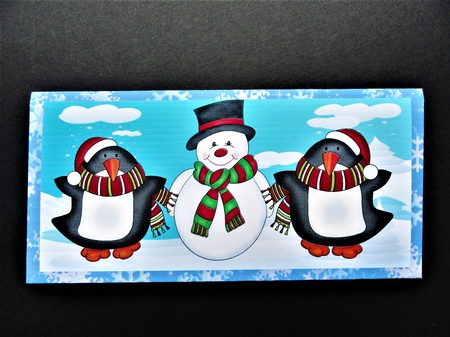 Penguins & Snowmen Money Wallet by Valerie Spowart